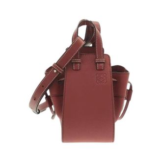 Loewe Pre-owned Mini Bags, female, Red, Size: ONE SIZE Pre-owned Hammock Drawstring Mini Calf Shoulder Bag