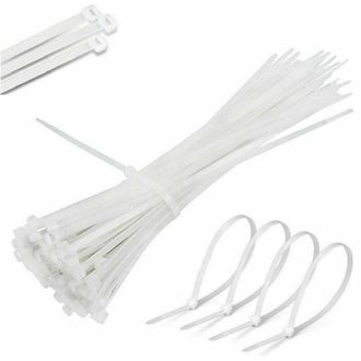 Trade Shop Trade Shop - Set 100 Fascette Plastica Per Cablaggio 7,6 X 450mm Stringi Cavo Bianche B4576