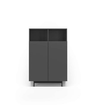 HERDASA Herdasa - Mueble Auxiliar Modelo 603-1 Acabado Grafito, 110 X 90 X 34 (alto X Ancho X Fondo)
