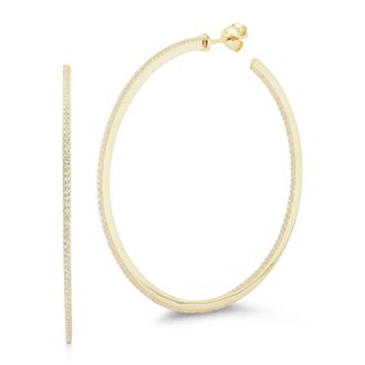 Glaze Jewelry Sterling Silver Large Thin Hoops