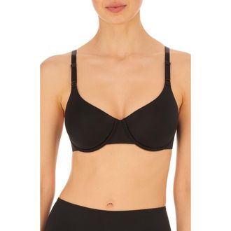 Natori Liquid Full Fit Balconette T-Shirt Bra in Black at Nordstrom, Size 32Ddd