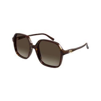 Valentino Sunglasses, female, Brown, Size: 56 MM Light V Acetate Sunglasses