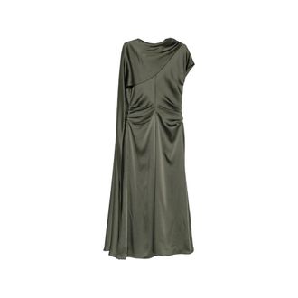 SIMKHAI Kleedjes, Dames, Groen, 4Xs, Leer, Seatu Jurk