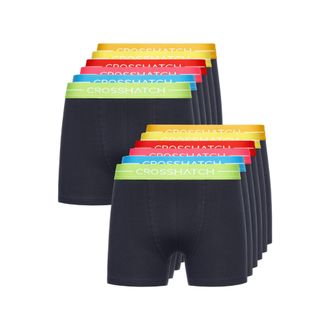 Crosshatch Heren Astral Boxershorts (Set van 12) (Marine)