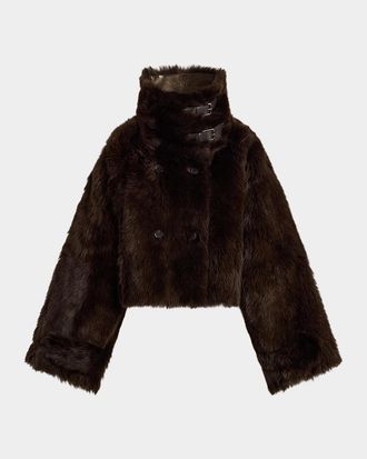 Ralph Lauren Collection Norman Reversible Lamb-Shearling Coat