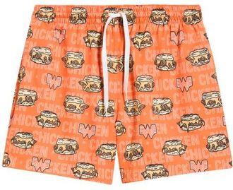 Chubbies Honey Butter Chicken Biscuit 5.5-Inch Swim Trunks in Bright Orange at Nordstrom, Size Xx-Large