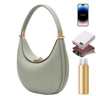 Generic Crescent Bag - 23cm Half Moon Bag, Leather Handbag, Womens Pu Fashion Shoulder Bagzs Half Moon Tote Sling Bags Convertible 4-Way Carry Purse | Full Gr