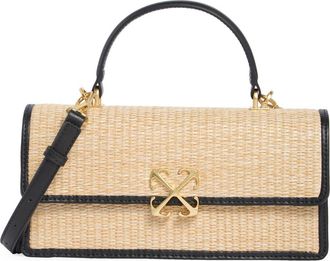 Off-white Jitney Straw East/West Top Handle Bag in Natural at Nordstrom Rack