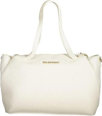 Valentino Pebbled Leather Tote Bag - Dames - Shoppers - Wit - ONE Size - Leer - Tassen