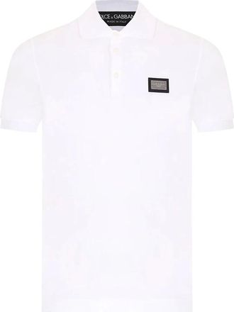 Dolce & Gabbana Tops, Heren, Wit, L, Polo