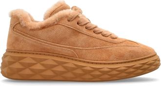 Jimmy Choo London Diamond Maxi Retro - Dames - Sneakers - Beige - 38 1/2 EU - Leer - Schoenen