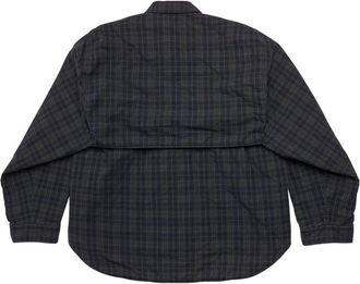 Balenciaga Checked Flannel Shirt - Dark grey
