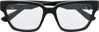 Karl Lagerfeld wayfarer-frame glasses - women - Acetate - 54 - Black
