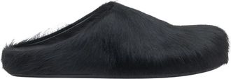 Marni Kalfsleren Fussbett Sabot Muiltjes - Dames - Slip ons - Zwart - 37 EU - Leer - Schoenen