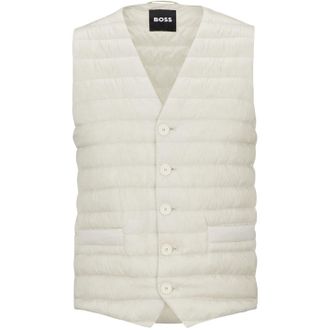 HUGO BOSS Mens P Hanry Solid Patterned Blazer in Open White - Size 40 (Chest)