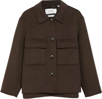 Comma Overshirt Doubleface - - Jackets - Donna - Marrone - L
