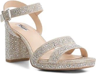 Dune London Manifesting Platform Sandal in Gold Rhinestones at Nordstrom, Size 11Us