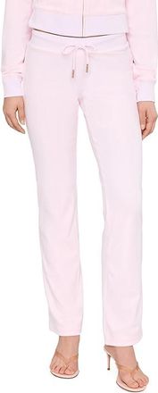 Juicy Couture Rib Waist Long Velour Pants With Gold Back Bling Womens Clothing Soft Glow : LG (US 10-12) 32, Polyester/Spandex/Velour