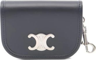 Celine 2020s Nano Besace Triomphe leather keyring - Black