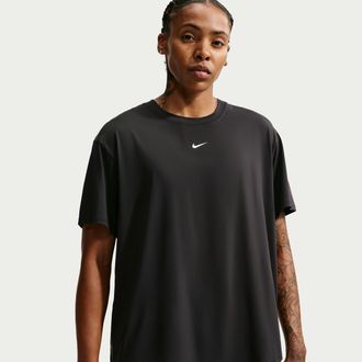 Nike Womens One Dri-FIT Short-Sleeve Top in Blue | IV4935-486