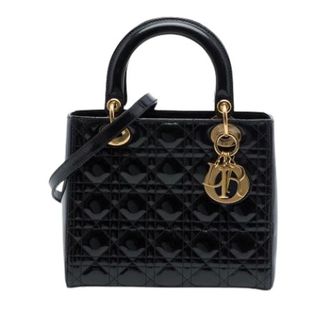 Dior Pre-owned Lady Dior - Dames - Pre-owned - Zwart - Maat: ONE Size Leer
