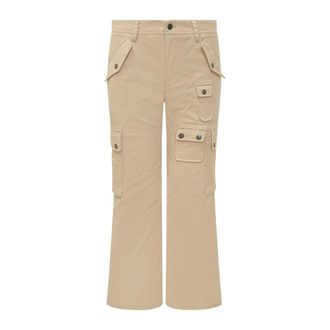 Isabel Marant Broeken, Dames, Beige, S, Katoen, Josine Pants