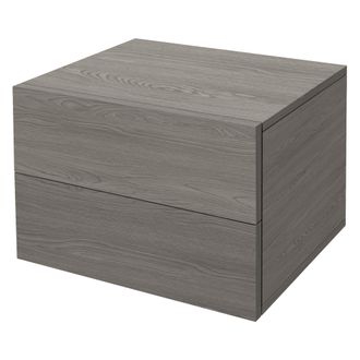 ML Design Ml-design Mesilla De Noche 42 X 29 X 30cm Gris Ceniza Armario Colgante Con 2 Cajones C&oacute;moda Mesita Flotante Armario De Pared Cajonera Mueble Auxiliar 