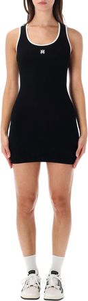 Amiri Ma Rib Knit Contrast Trim Mini Dress