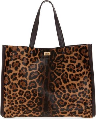 Anya Hindmarch Mortimer Leopard Print Genuine Calf Hair Tote at Nordstrom