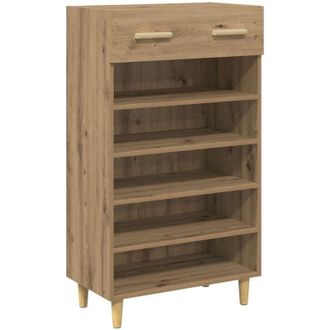 vidaXL Shoe Cabinet Artisian Oak 60 x 35 x 105 cm Engineered Wood vidaXL