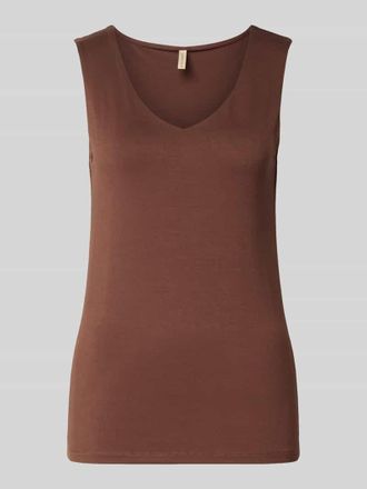 Soyaconcept Top mit V-Ausschnitt Modell Marica in Dunkelbraun, Gr&ouml;&szlig;e XXL