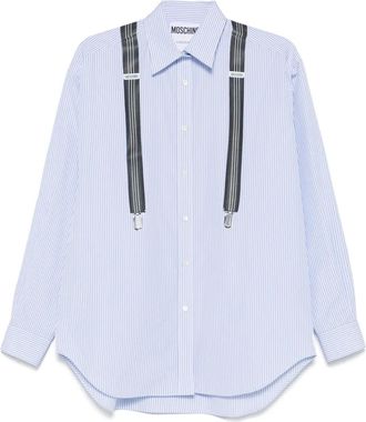 Moschino striped shirt - women - Cotton - 42 - Blue