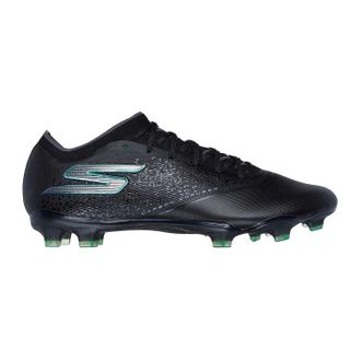 Skechers Elite voetbalschoenen voor heren, voor harde ondergrond (Zwart/Zilver)