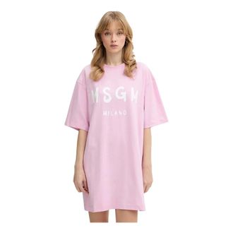 Msgm Msgm - Korte jurken - Dames - Jurken - Roze - Maat: XS Katoen
