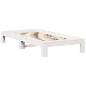Berkfield Home Durable Bed Frame without Mattress White 100x200 cm Solid Wood Pine
