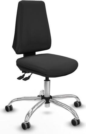 Piqueras y Crespo Piqueras Y Crespo - Elche As Similpiel Gris Oscuro Base Cromada Ruedas Engomadas 65mm