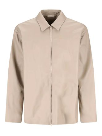 Fear of God zip-front leather jacket - men - Calf Leather - 50 - Neutrals