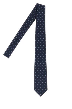 Gucci Mens Embroidered Jacquard Tie Sapphireskyblue Cravatte E Papillon Ties