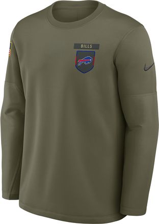 Nike Buffalo Bills Salute to Service Sideline Triumphant Win Coach Nike Mens NFL Pullover Crew in Brown | 03BR2DHA24-1KL