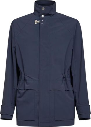 Brunello Cucinelli snap button patch pocket jacket - Blue