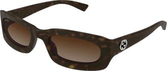 Gucci Stijlvolle zonnebril in zwart - Heren - Zonnebrillen - Bruin - 54 MM - Accessoires