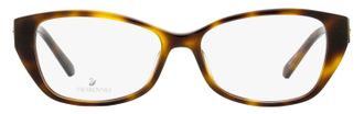 Swarovski SK5391 Crystal-Embellished Acetate Eyeglasses - Dark Havana