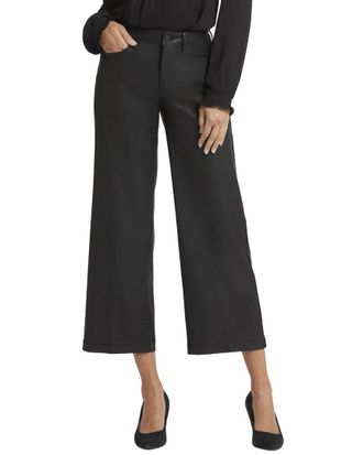NYDJ Teresa Black Coated Wide Leg Jean