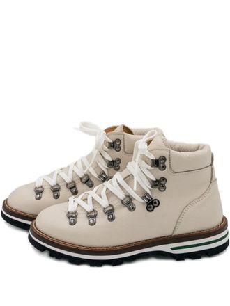Monpiz Segale lace-up leather boots - Neutrals