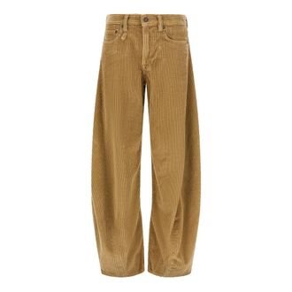 R13 Broeken, Dames, Beige, W25, Katoen, Janine Broek