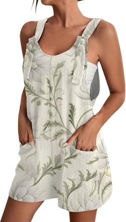 Generic Loose Jumpsuits for Maternity Shorts - Wide Leg Jumpsuit for Women Floral Short - PetiteJumpsuit LadiesJumpsuits Size 14 Romper Suit Playsuit Size 18 