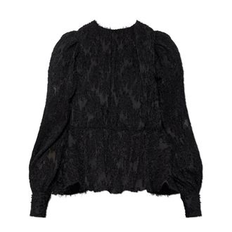 Ganni Blusa en Fil Coup&eacute; - Blouses & Shirts - Mujer - Negro - XS
