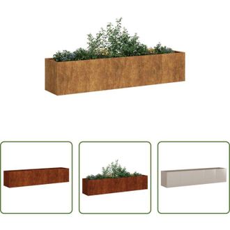 vidaXL Fioriera esterna - Fioriera Arrugginita 200x40x40 cm in Acciaio Corten