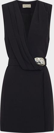 Nicholas Dorsie Sleeveless Draped Mini Dress
