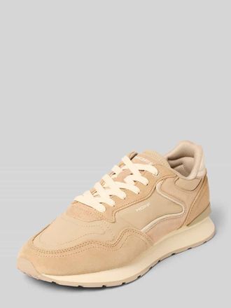 Hoff Sneaker aus Leder-Mix mit Logo-Detail Modell City in Camel, Gr&ouml;&szlig;e 36